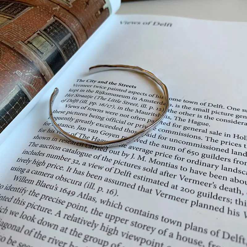 Foxanry Stamp Bracelet for Women New Trend Elegant Vintage Irregular Texture Bangles Girl Party Jewelry Lover Gift J2510211