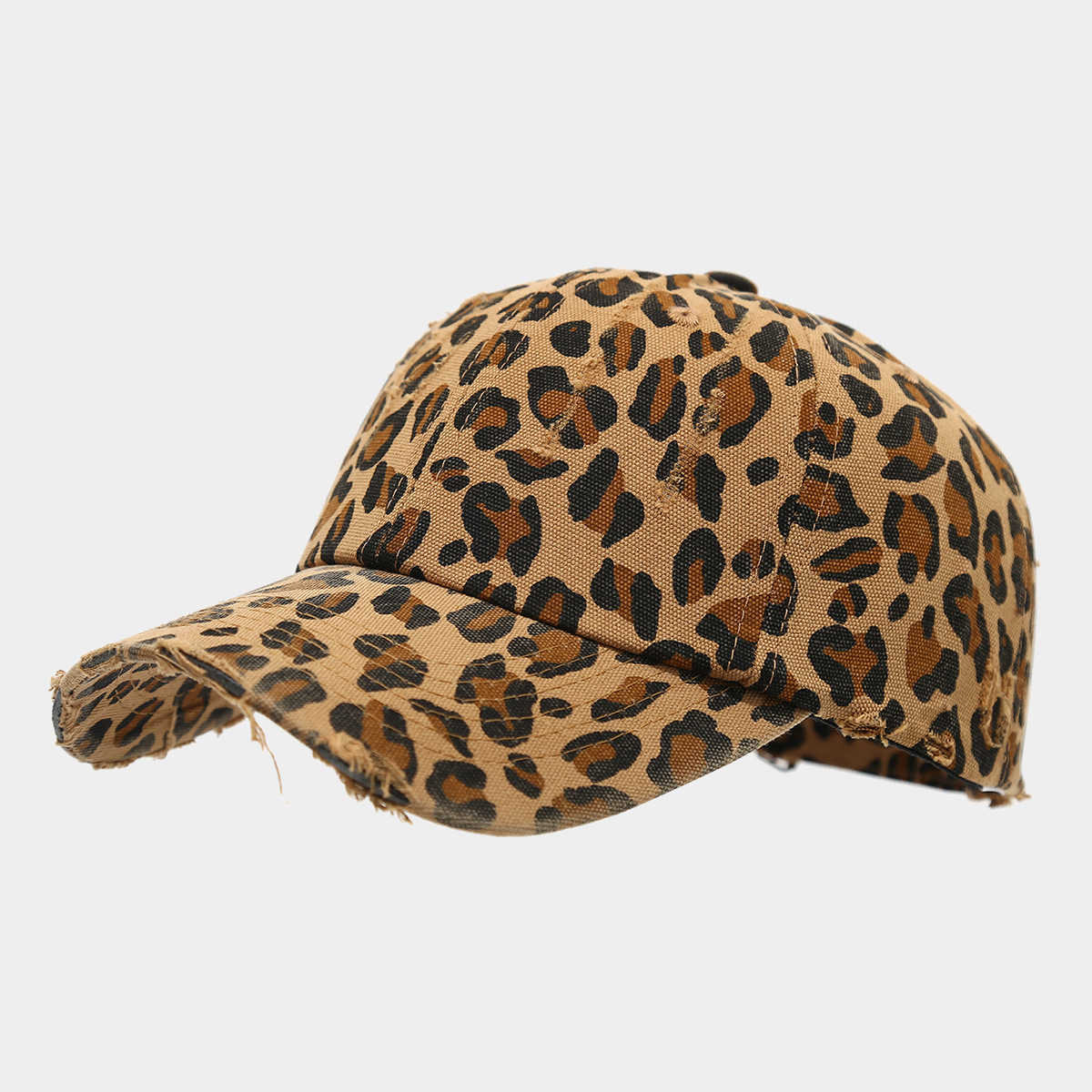 Style Leopard Print Vintage Baseball Cap for Men Street Fashion Cool Personality Duckbill Cap for Women Sun Protection Sun Hat H251020