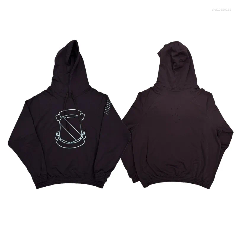 Men's Hoodies 2026 Number Nine Shield Ripped Hoodie Print Hooded WY1416 Shotgun Hoodie N9 Badge Printed Cotton Hooded Sweatshirt Wash To Age For 