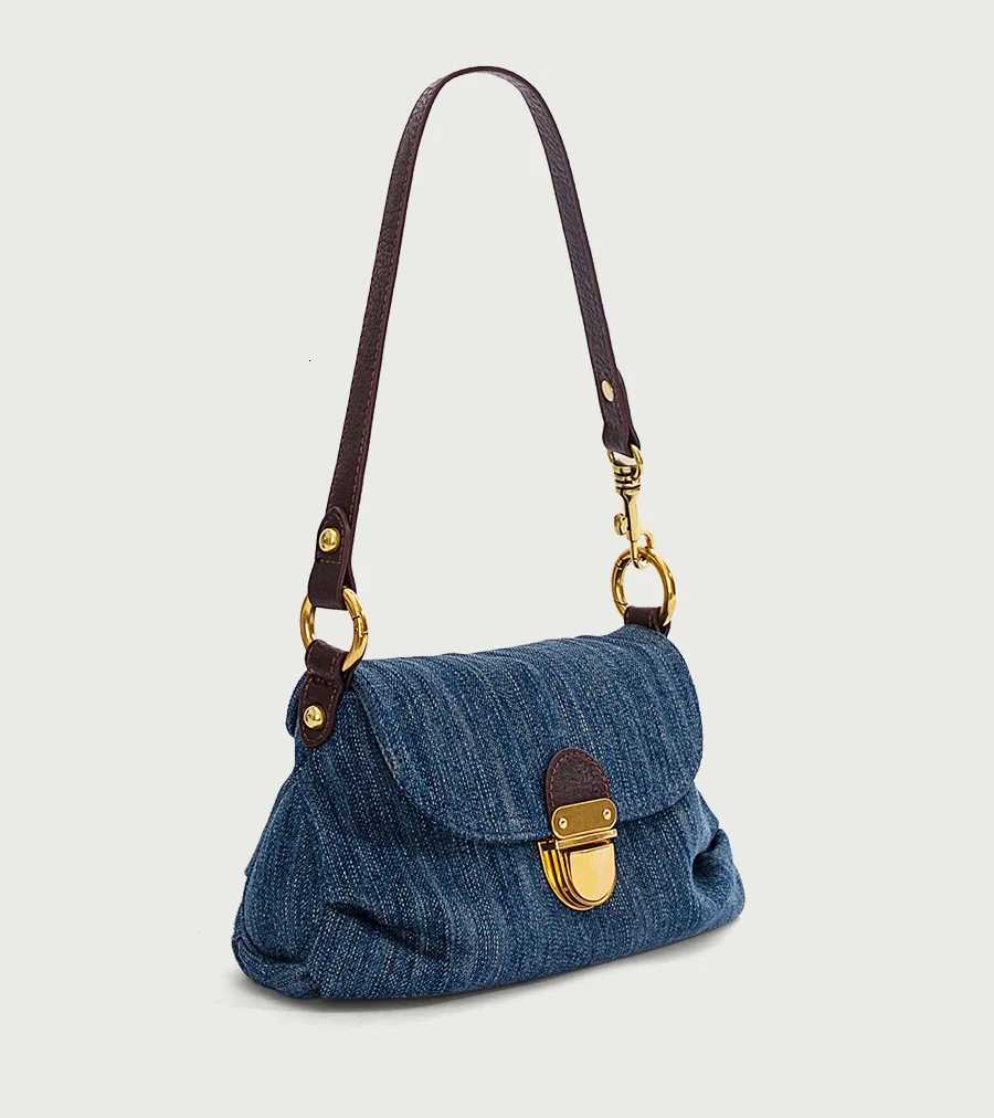 Fashion Denim Women Shoulder Bags small Lady Axillary bags ladies Handbags blue Cowboy Female totes wallet bolsasXJ251021