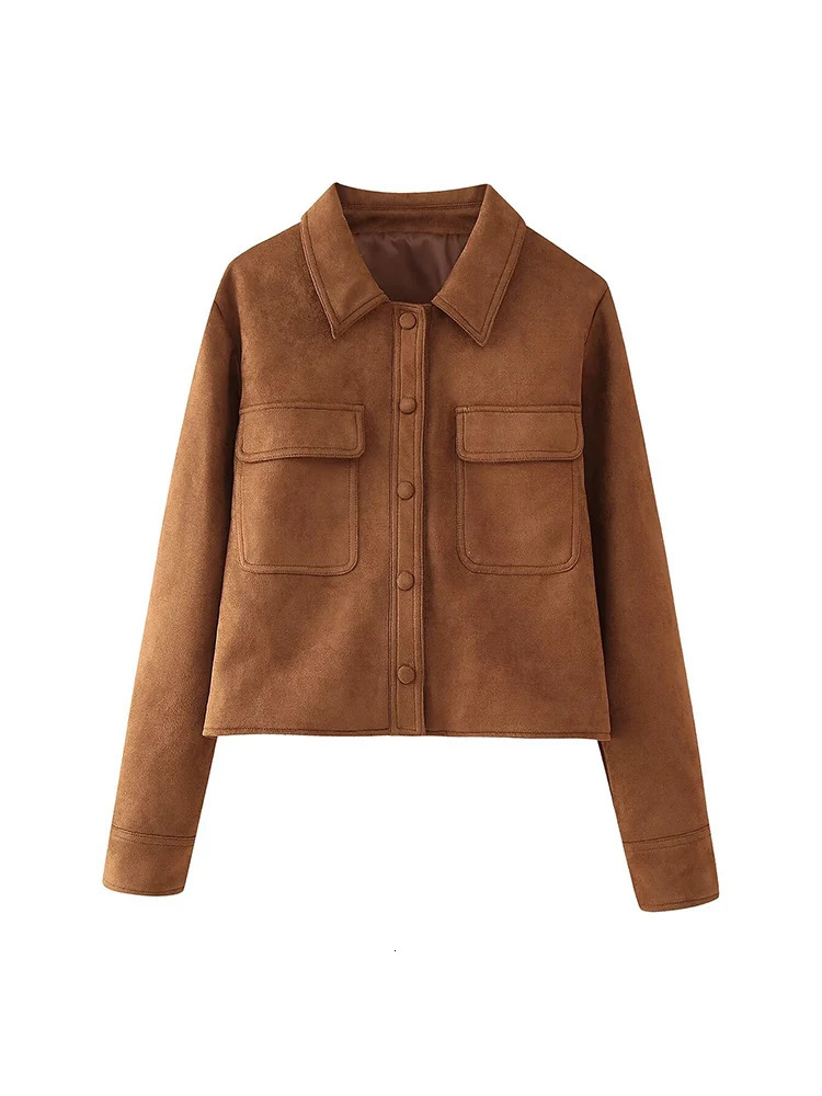 Autumn and Winter American Retro Casual Versatile Fashion HighEnd Style Western Slim Brown Jacket for Women 251021