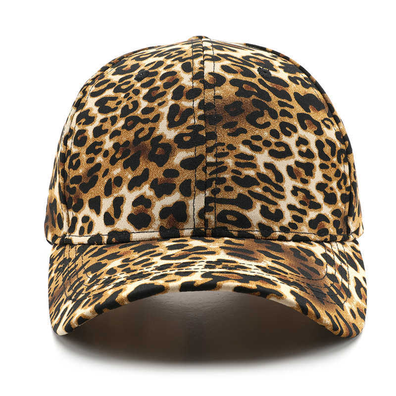 Womens Spring and Autumn Leopard Print Baseball Cap Outdoor Sports Sun Protection Visor Cap for Men and Women H251020