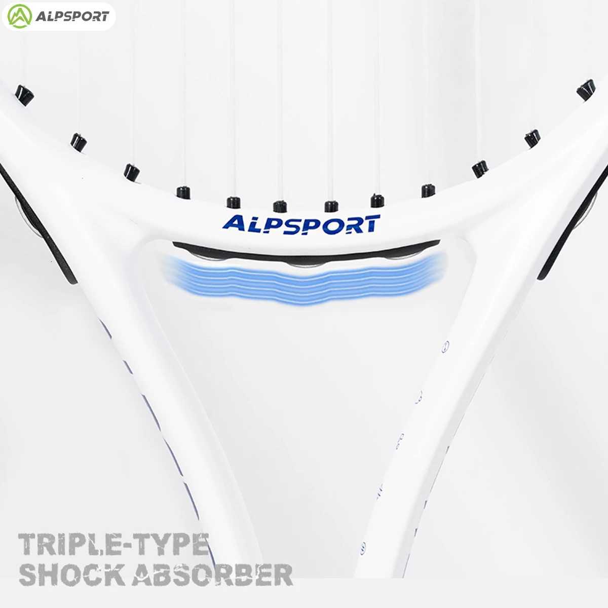 ALPSPORT Carbon Fiber Tennis Racket T800 8KProfessional Grade with BagStrap Lightweight Training Racquet for Adults MenWomen W251021