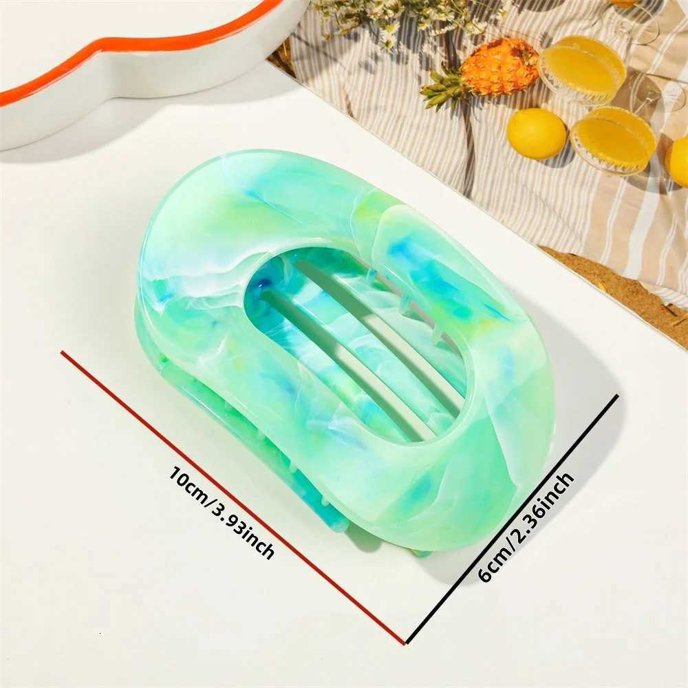 24Pcsset Large Duck Clip Gradient Elegant Marbled Plastic Hair Accessories for Everyday Formal Events Hair AccessoriesW254021