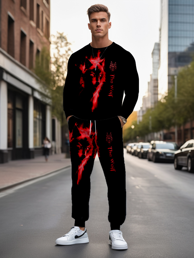 Men's Casual Knitted Long Sleeve Sweatshirt Round Neck Polyester Blend Ankle-Length Outdoor Recreation Brown Comfortable T-Shirt - YLWY0014