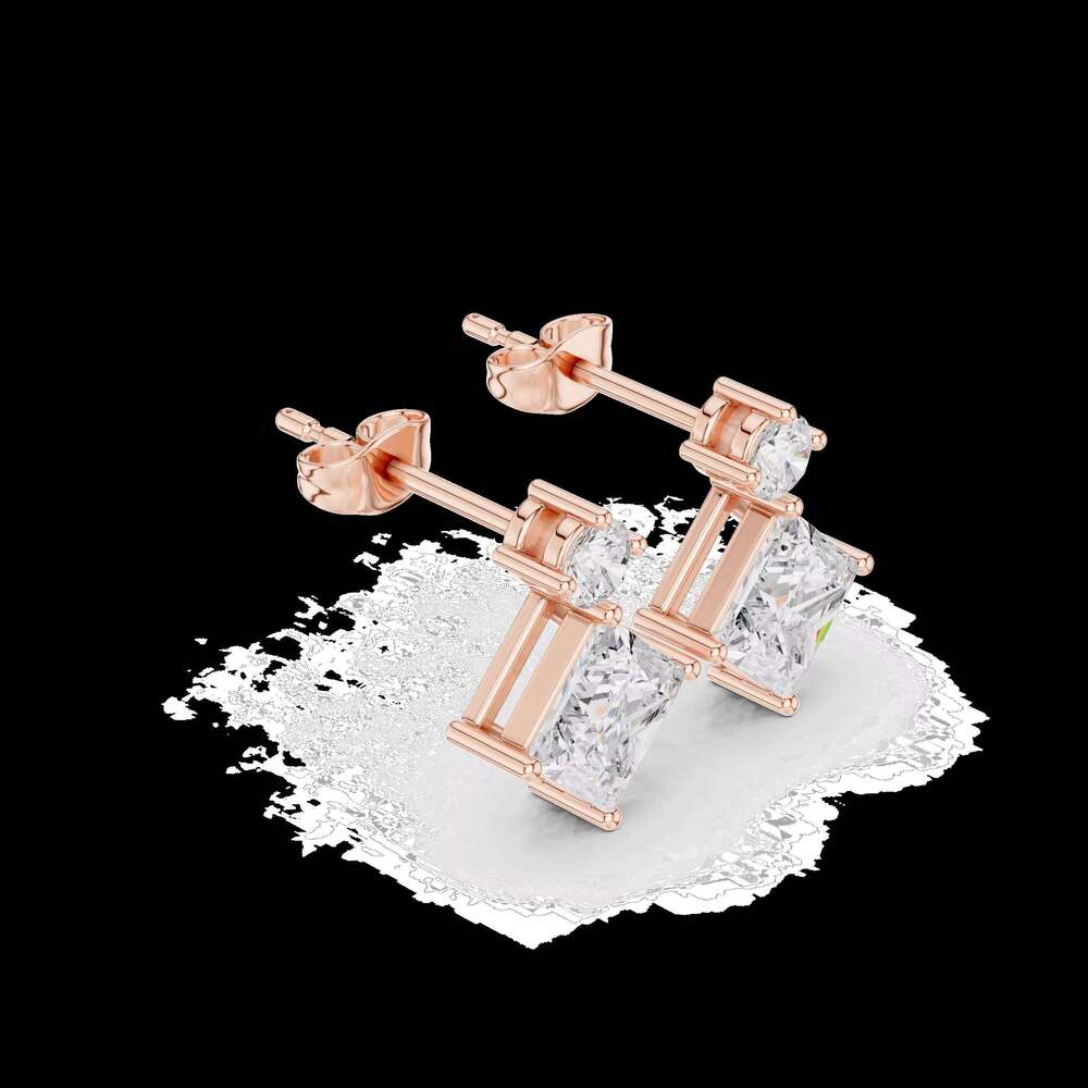 NIHAO Jewelry 10k Exquisite Silicon Stone Earrings, Suitable for Real Gold Girls