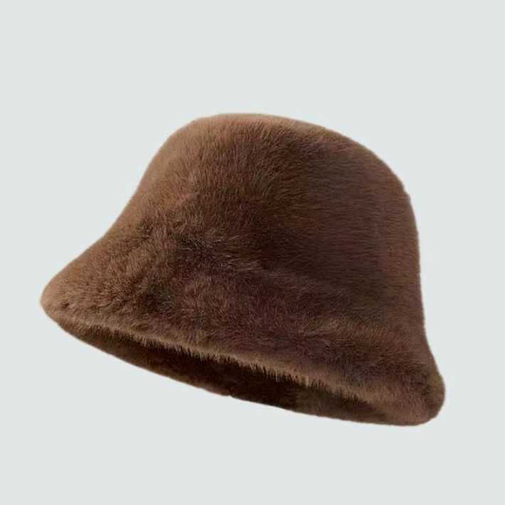 Leopard Print Fisherman Hat for Women Autumn and Winter Furry and Thickened Warm Bucket Hat Fashionable and Versatile Ear Protection Water Bucket Hat 