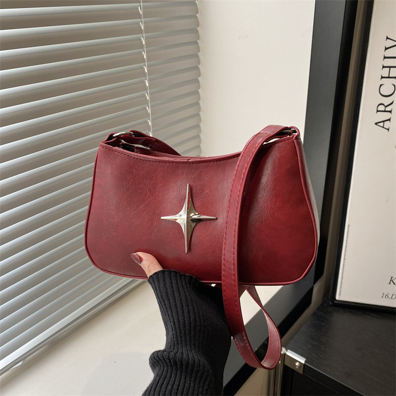 Autumn And Winter New Casual Style Women's Shoulder Bag Retro Style Solid Color Designer Bag Fashionable New Trend Luxury Handbag