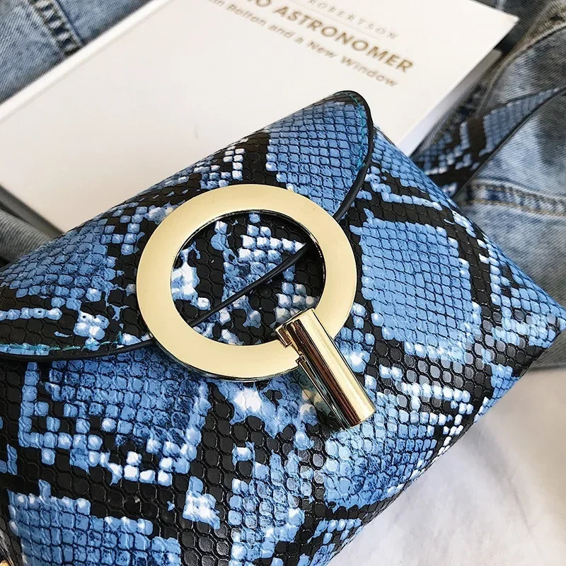 Fashion Snake Print Belt Bag Women Serpentine PU Leather Waist Bags Female Fanny Pack Mobile Phone Bag Waist Packs 251021
