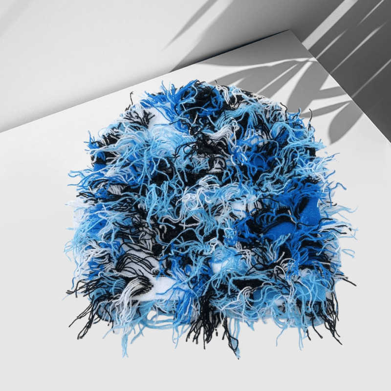 Couple Style Personalized Furry Knitted Hat Outdoor Warm Trendy Hat Funny Pullover Hat H251020