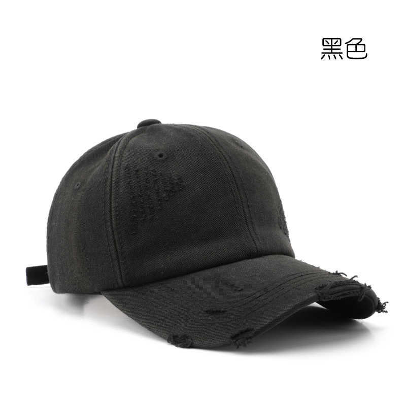 Womens Spring Summer Washed Distressed Denim Solid Color Baseball Cap Outdoor Mens Sun Protection Visor Cap H251020