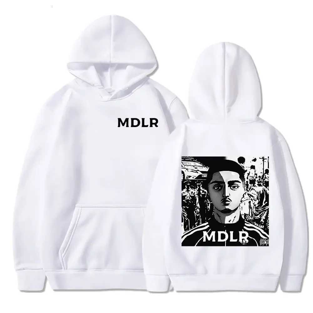 Morad MDLR rapper pattern hoodie adult mens and womens hiphop sweatshirt mens autumn and winter retro loose street pullover W251021