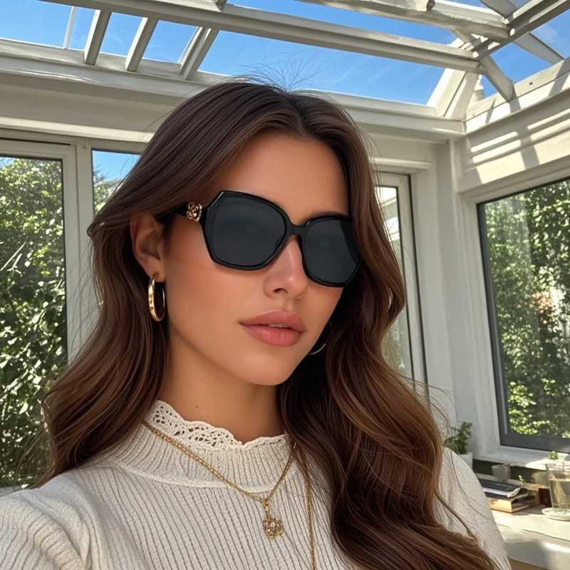 JUNCTURE Polarized Women Sunglasses Fashion Cat Eye Sun Glasses Big Frame Purple Gradient Lady Glasses Sunglasses for Women J251114