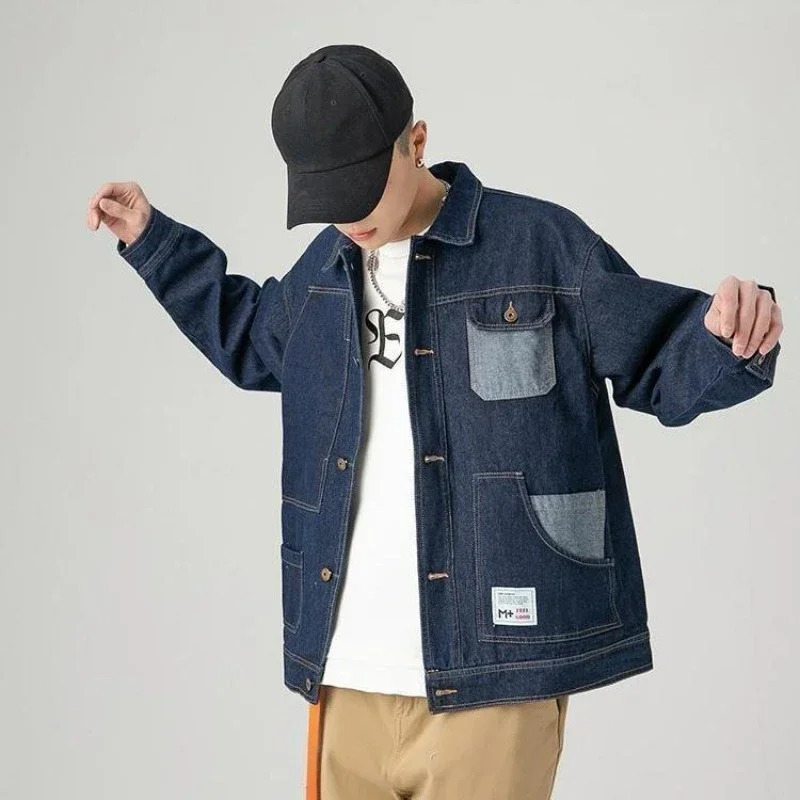 Denim Jackets Man Japanese Vintage Jeans Coat for Men Autumn Price Stylish in Lowest Y2k Fast Delvery of Fabric ed G 251010