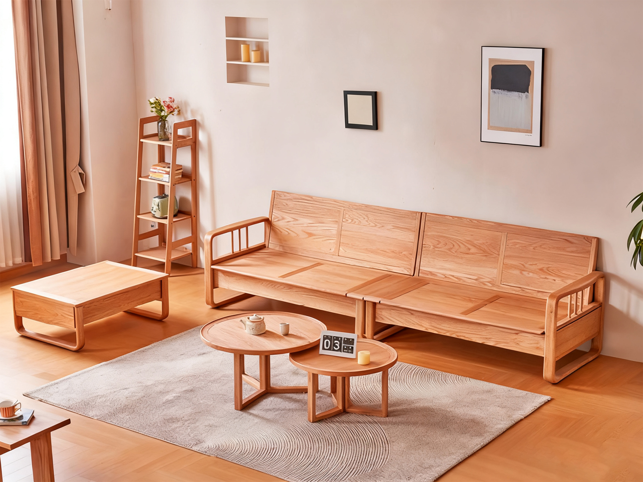 Contemporary Sofas Made from High-Quality Timber with Plush Seat Pads