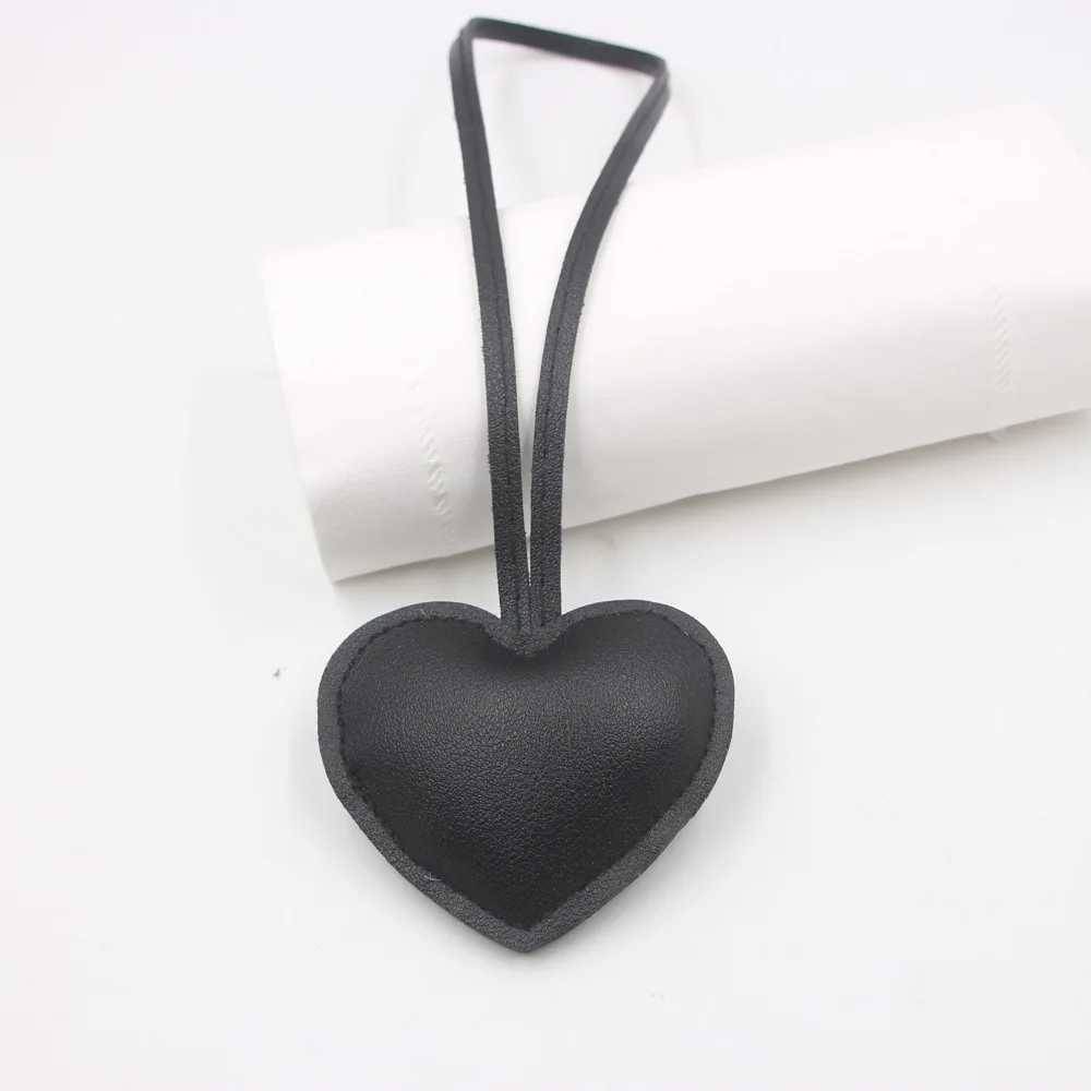 Fashion PU Leather HeartShaped Key Chain Cotton Peach Heart Bag Pendant Car Bag Accessories Key Ring Wholesale Jewelry W251021