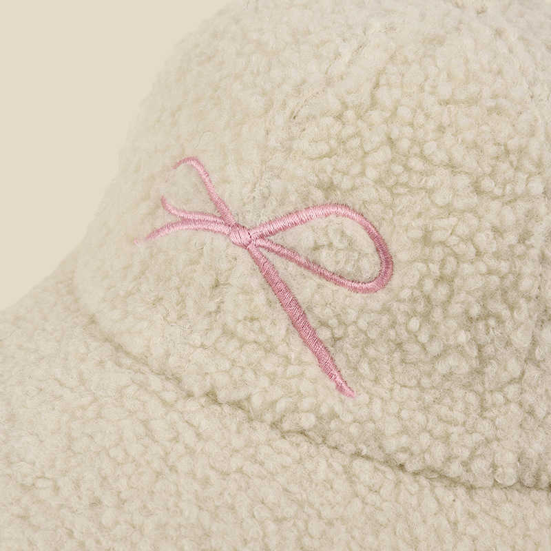 Lamb Wool Hat for Men and Women Simple Letter Design Autumn and Winter Fashion Casual Versatile Plush Baseball Cap Trendy H251020