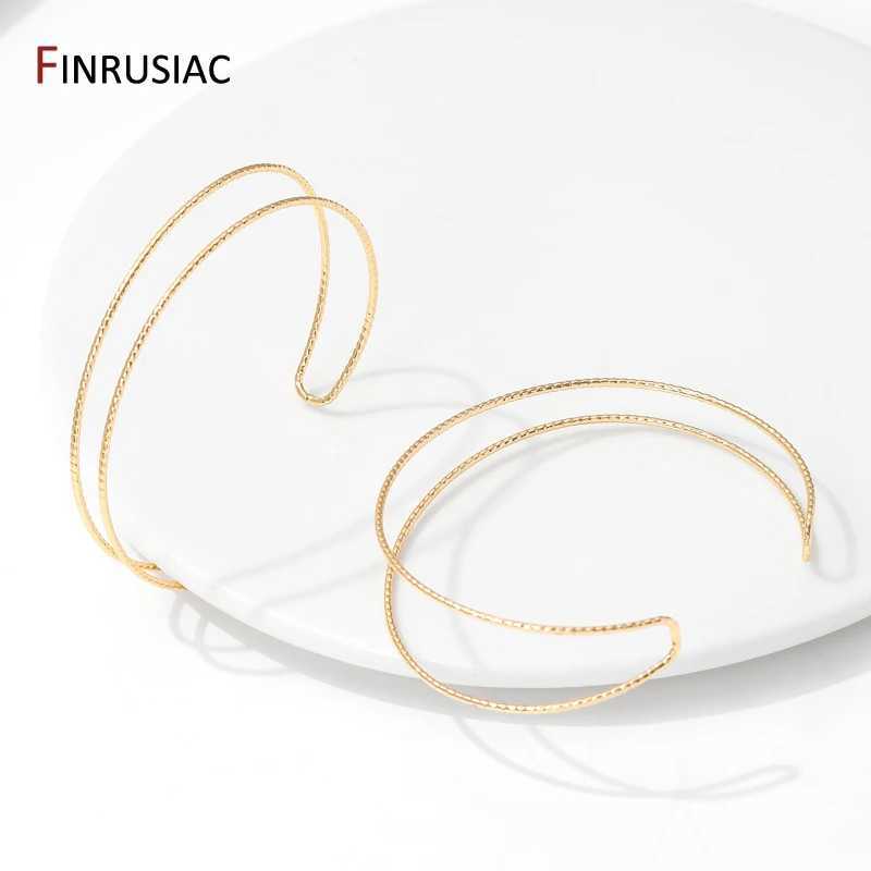 New Fashion 14K Gold Plated Brass Adjustable BangleOpen Cuff Bangles For Women Girls Fashion Jewelry Accessories J251021