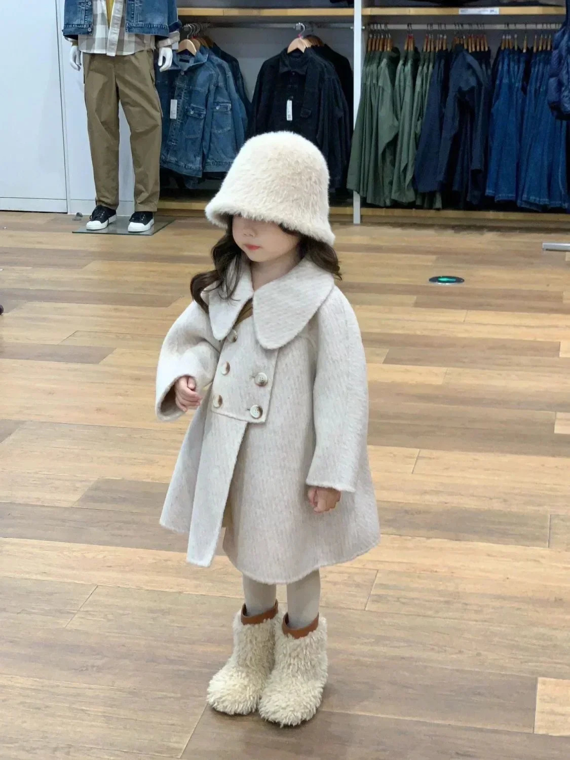 Korea Children Clothing Girl Coat Autumn and Winter for Small Children with Foreign Doll Coat Girls Winter Coat Kids Coats 251017