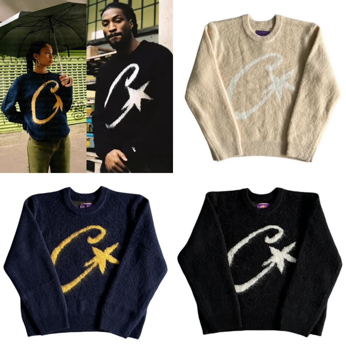 Designer Men's Sweater Street O-Neck Pullovers Knit Fashion Hip Hop Sweater Autumn and Winter New Long Sleeve High-End Jumpers Tops