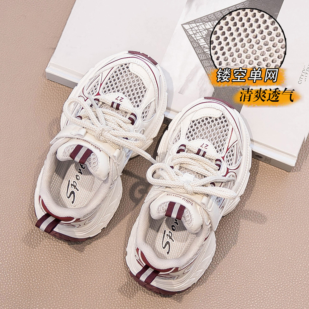 Designer Shoes Children's Single Mesh Breathable sports shoes 2025 Summer New Style Fashionable Boys' anti-slip Soft sole Versatile Casual s