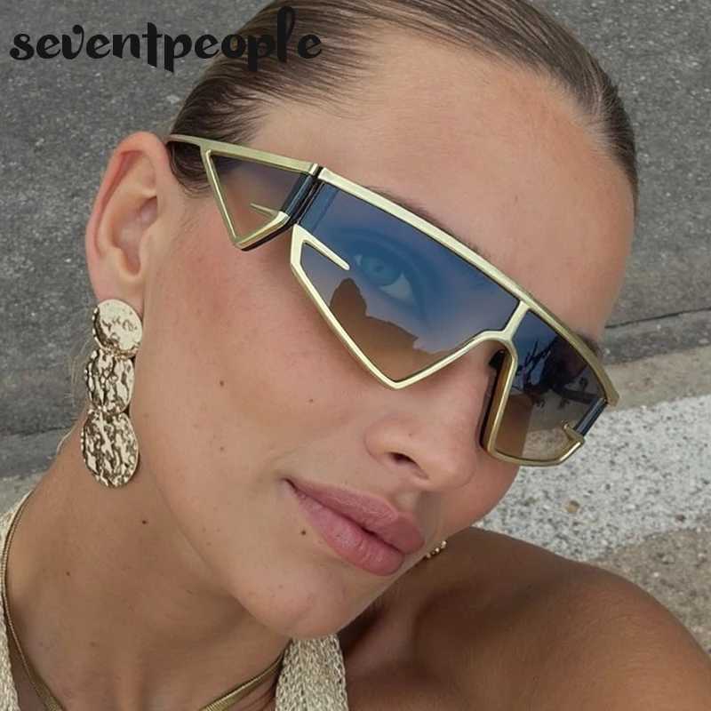 Vintage Y2K Punk Irregular Sunglasses Women 2025 Luxury Brand Trendy Windproof Shield Steampunk Sun Glasses Cycling Shades UV400 J251114