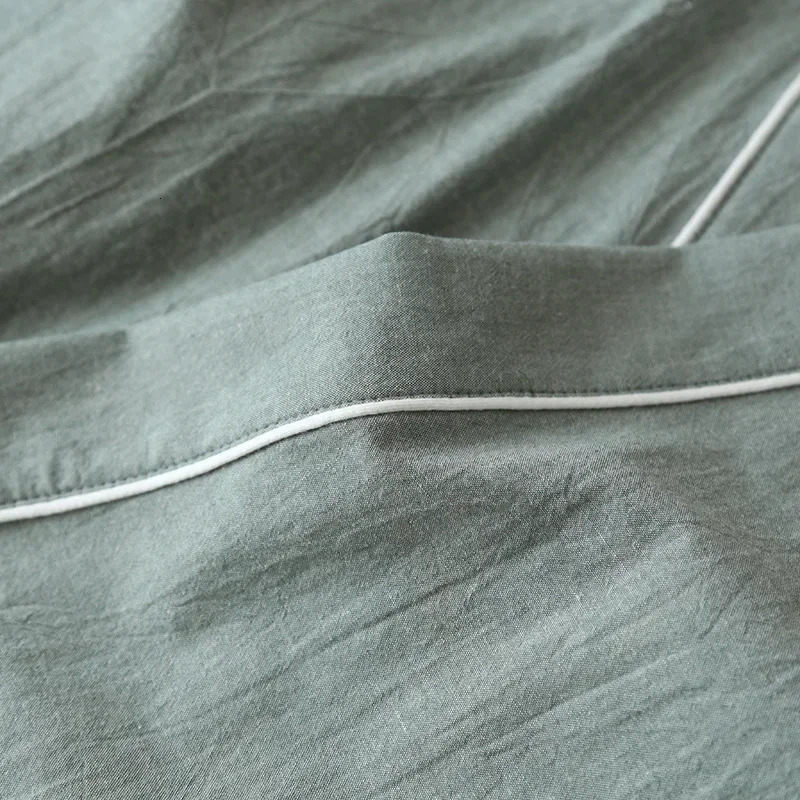 SpringAutumn Japanese Kimono Mens Pajamas Men Sleepwear Male Thin Ninth Sleeve LaceUp Top Pants Loose Twopiece Homewear 251021