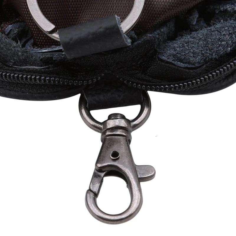 Men Car Key Case Leather Wallets Coin Purse Soft Zipper Bag Keychain Cover For Money Pocket Thin Wallets Ring Pouch Card Purse 251014