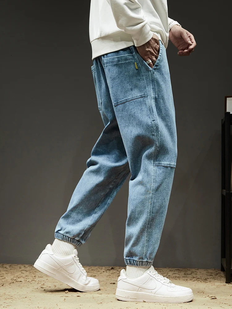 Autumn Baggy Jeans Men Streetwear Denim Jogger Pants Loose Fit Stretch Cargo Trousers 251017