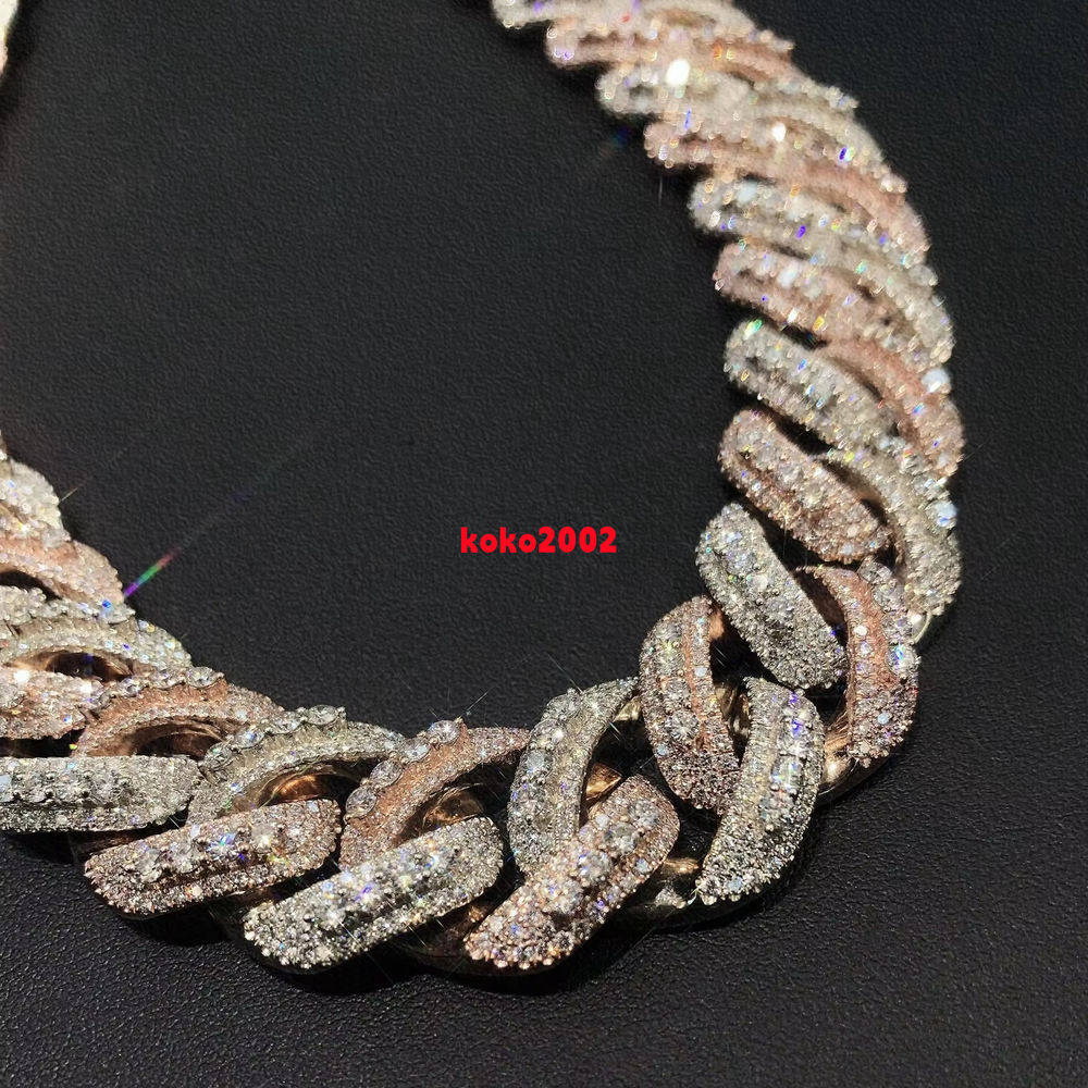 10K14K18K Gold Cuban Chain Set for Men Franco Bracelet CVD Lab Diamond Necklace 2 Row Custom Luxury Jewelry