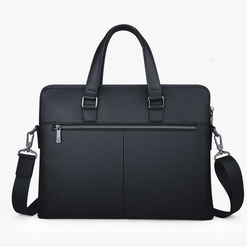 Luxury bag Briefcase Leather Handbag New Men s Large Capacity Multifunctional inch Laptop Bag