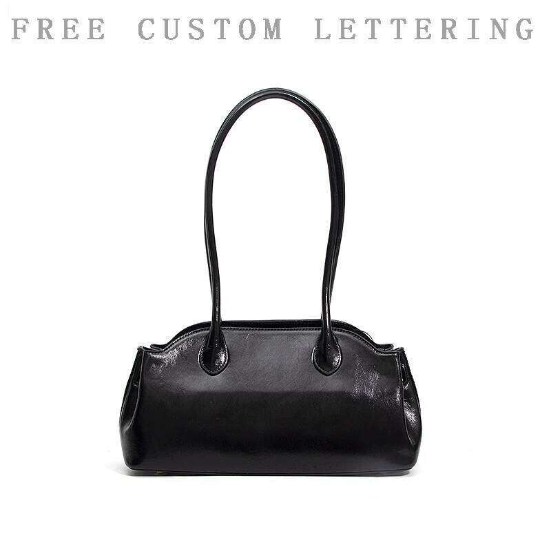 Genuine Leather Underarm Summer New Niche Design Soft Top Layer Cowhide Vintage Tote Bag Fashionable Ladies Handbag 251021