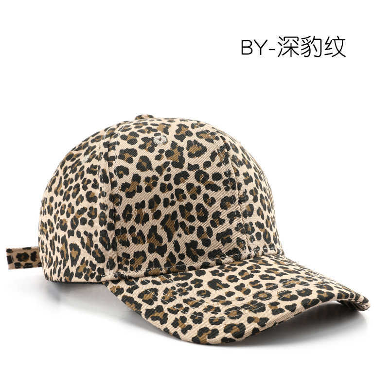 Womens Spring and Autumn Fashion Leopard Print Solid Color Baseball Cap Outdoor Mens Sports Casual Sunshade Trendy Duckbill Cap H251020