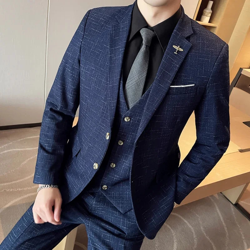 Highquality wedding suit for men fashionable business professional groom and man handsome twopiece set 251021