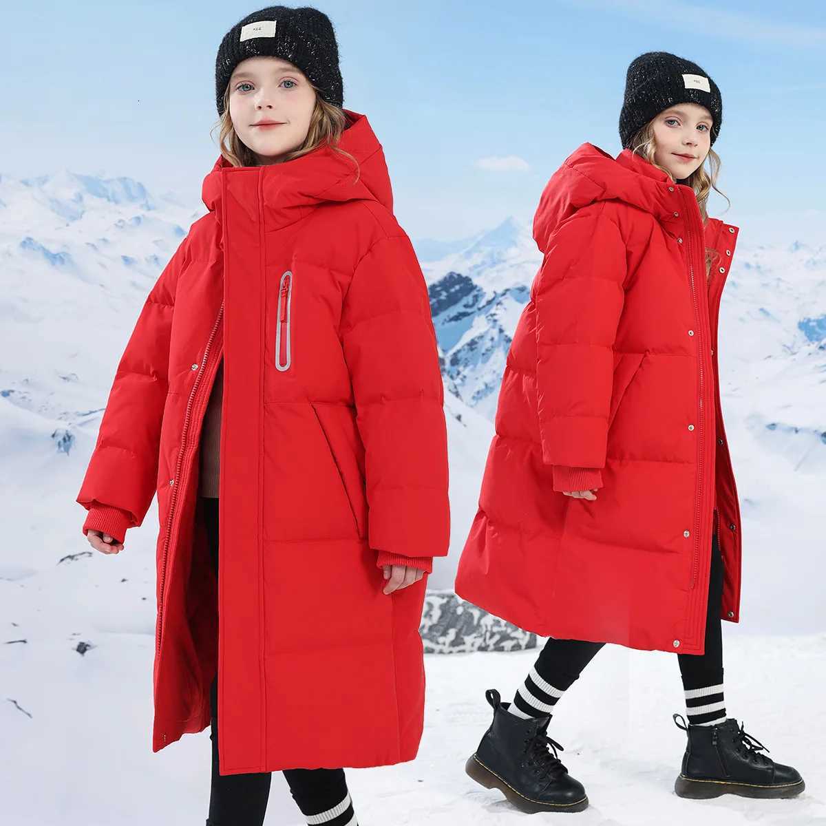 20 degrees Celsius Down boys and girls jackets2025 new mediumlength thickened cottonpadded jackets for children to keep warmT251021