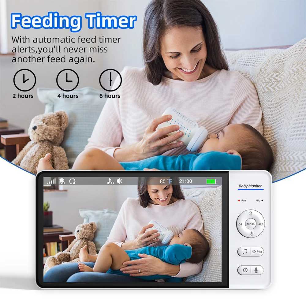 7 Inch Baby Monitor 2 Way Audio Night Vision 5000mAh Battery No WiFi Wireless Kids Protection Surveillance Video Camera 4X ZoomY251021