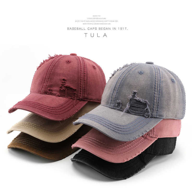 Hat Spring and Autumn Women Washed Solid Color Plain Baseball Cap Outdoor Sports Travel Sun Protection Visor Cap H251020