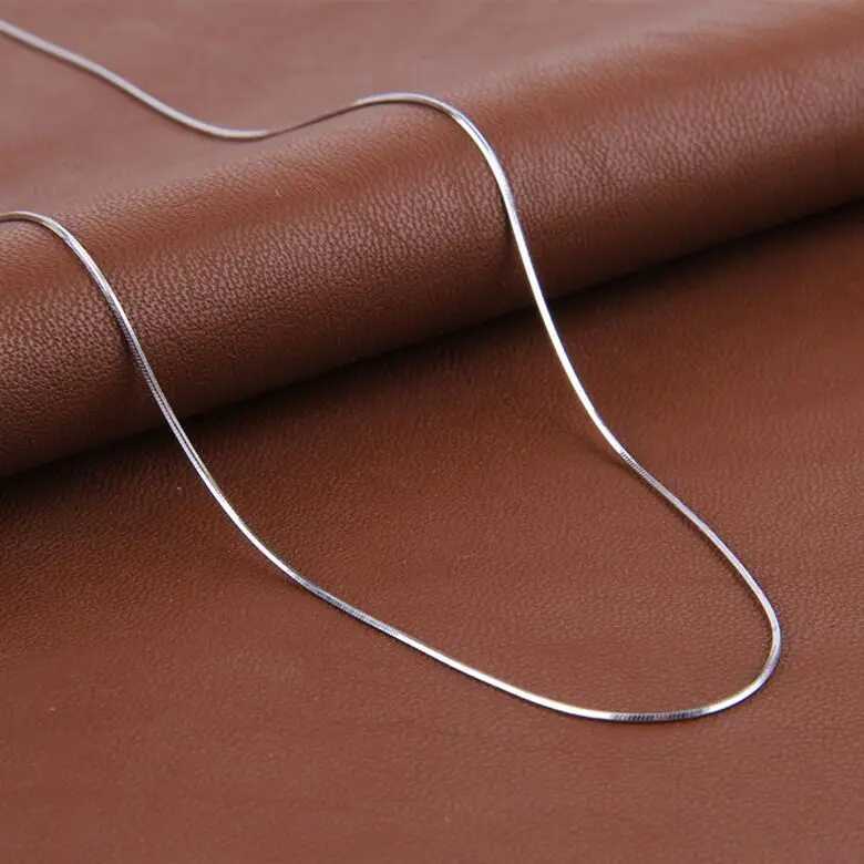 High Quality Fashion Hot Sell Snake Chain Platinum Plated Ladies 1MM Thick Necklaces Jewelry Gift Wholesale No FadeXJ251018