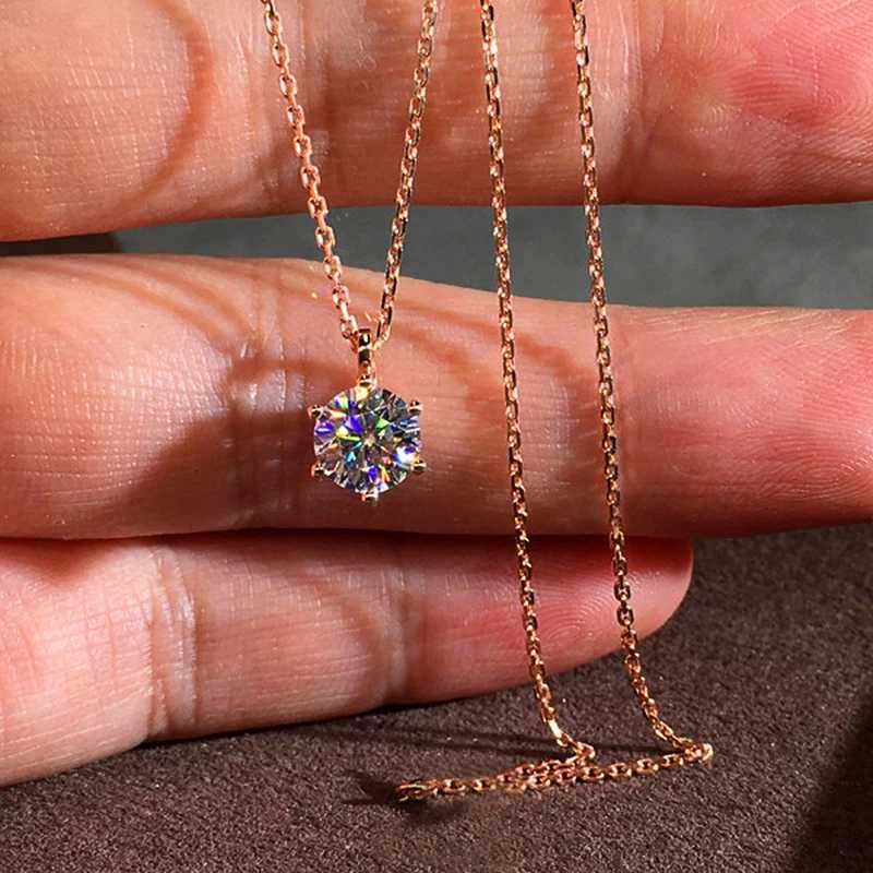 CAOSHI Classic Round 6 Claws Zircon Stone Pendant Necklace for Women Simple Stylish Engagement Ceremony Jewelry Neck Accessories D251021