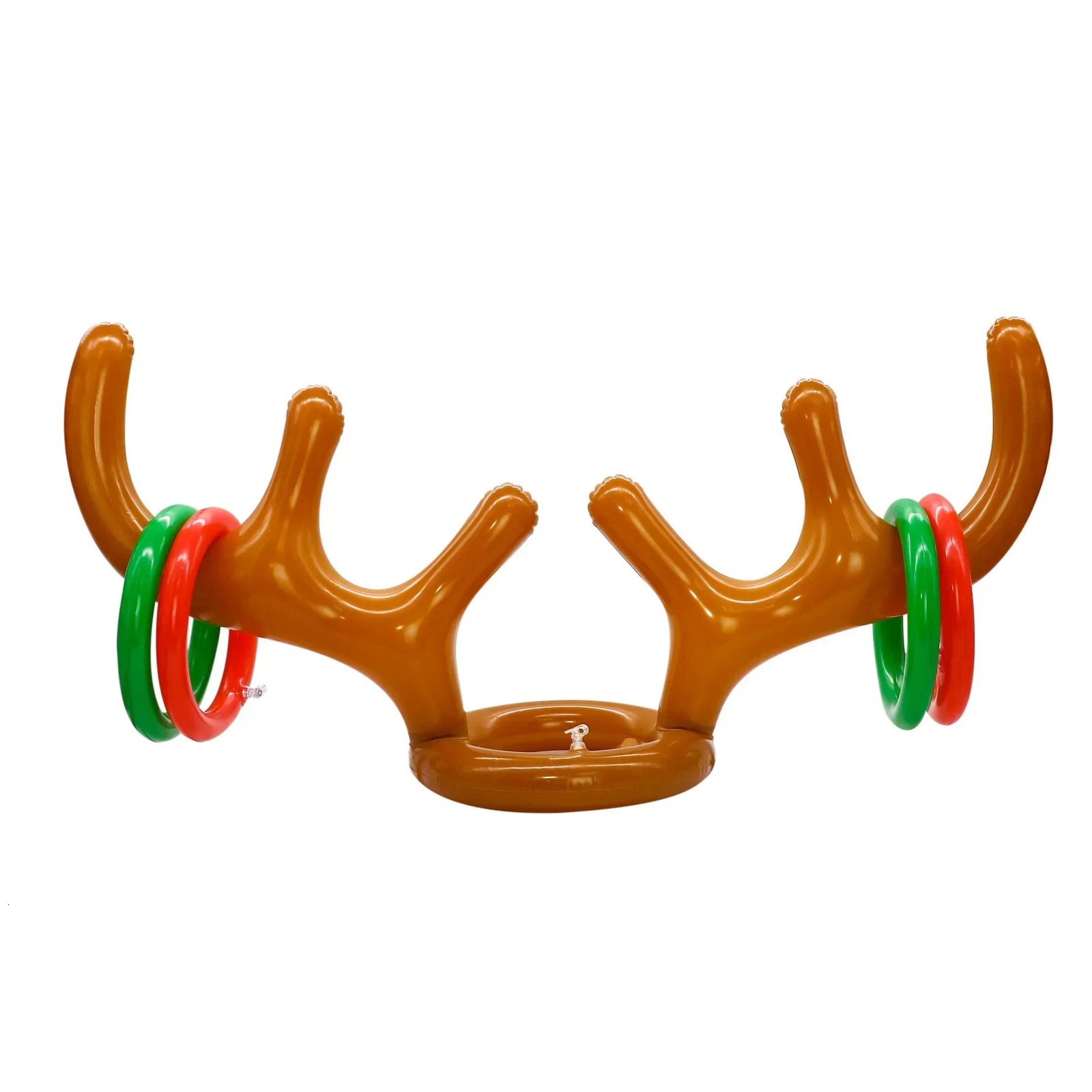 Christmas Inflatable Reindeer Antler Hat Ring Toss Funny Family Game Kids Gift Toy Xmas Party Supplies Christmas Home Decor 251021