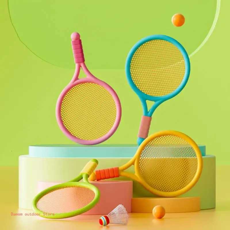 Tennis Racquet Toy with Shuttlecocks for Children Outdoor Indoor Activities W251021