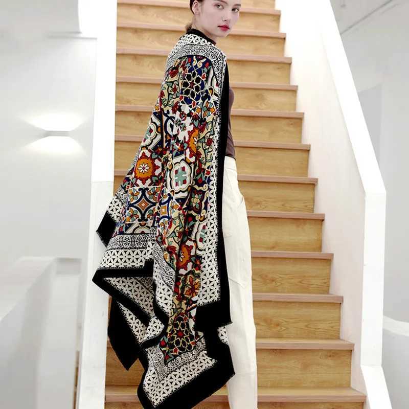 Wool Winter Scarf Women Print Poncho ShAWl Scarves Women 2025 Luxury Brand Scarfs for Ladies ShAWls and WrAPs W251021