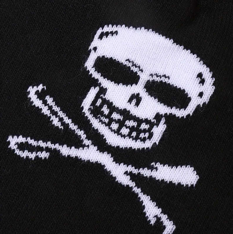 Skull Knitted Hat Halloween Outdoor Cycling Warm Round Top Graffiti Dark Series Fashion Trendy Knit Hat H251020