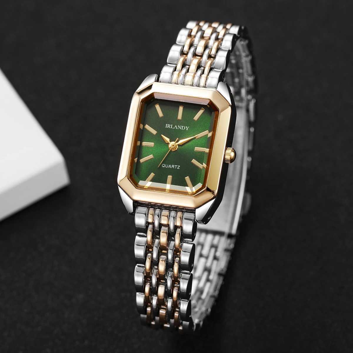 Fashion Rectangle Women es Steel Str Ladies Quartz Wrist Reloj Mujer Girls Clock GiftWithout BoxXJ251021