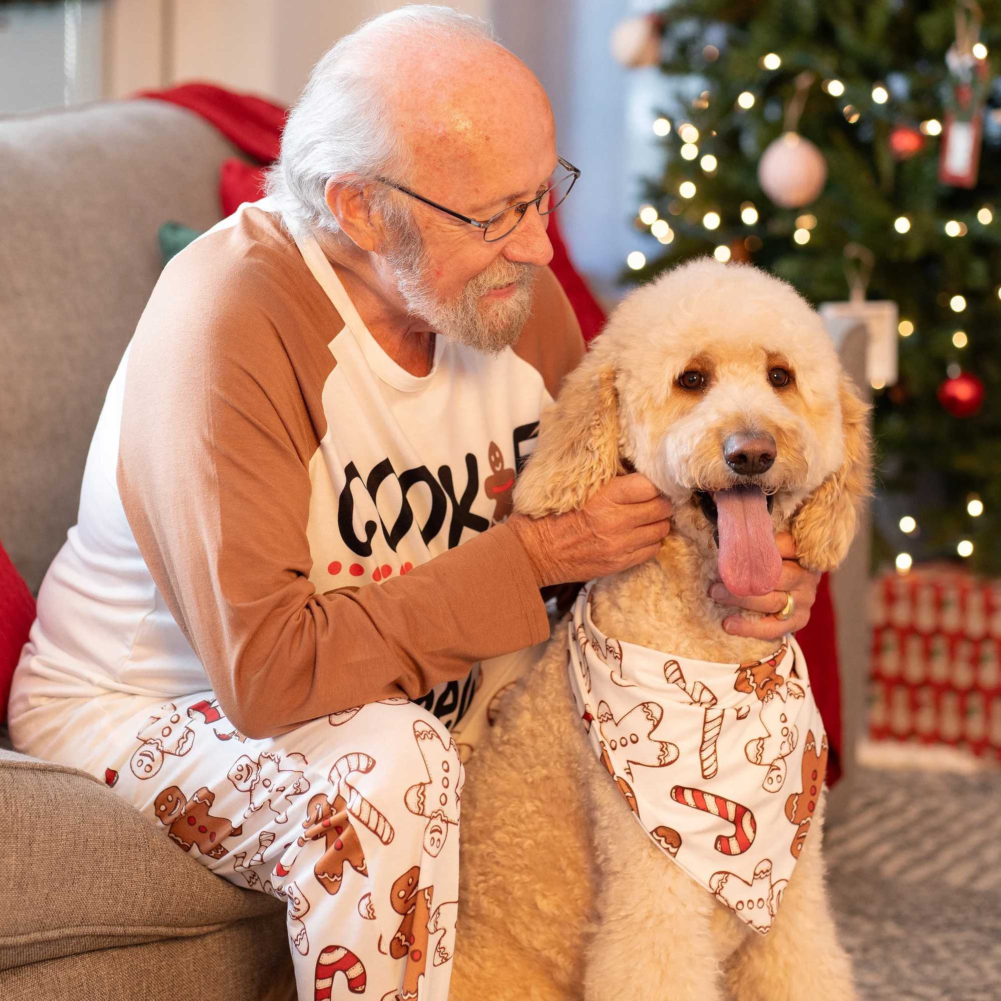 Family Matching Christmas Lettering Gingerbread Man Print Long Sleeve Top Pants Soft Pajama Set SGS Certified L251021OHID