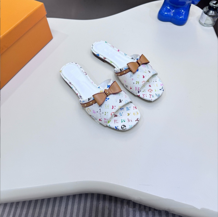 murakami cherry designer sandals women slides flats heels slippers denim printing Casual Shoes slingback outdoor shoes pool pillow sliders zapatos sandles