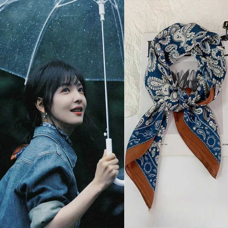 Silk Scarf Neck with Highend Feel Wens 2025 New Sty Small Square Scarf Paired with Shirt Scarf and Neck FashionabW251021