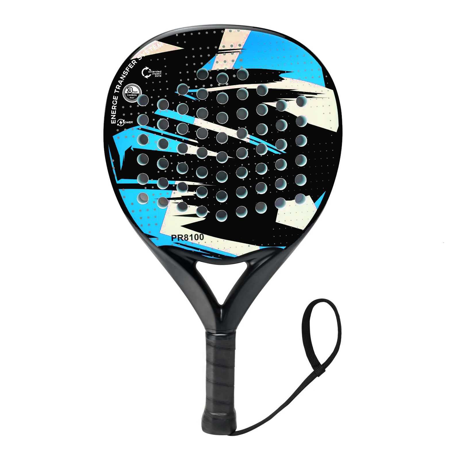 Padel Racket Carbon Fiber Surface with EVA Memory Flex Foam Core Lightweight Padel Racquet W251021