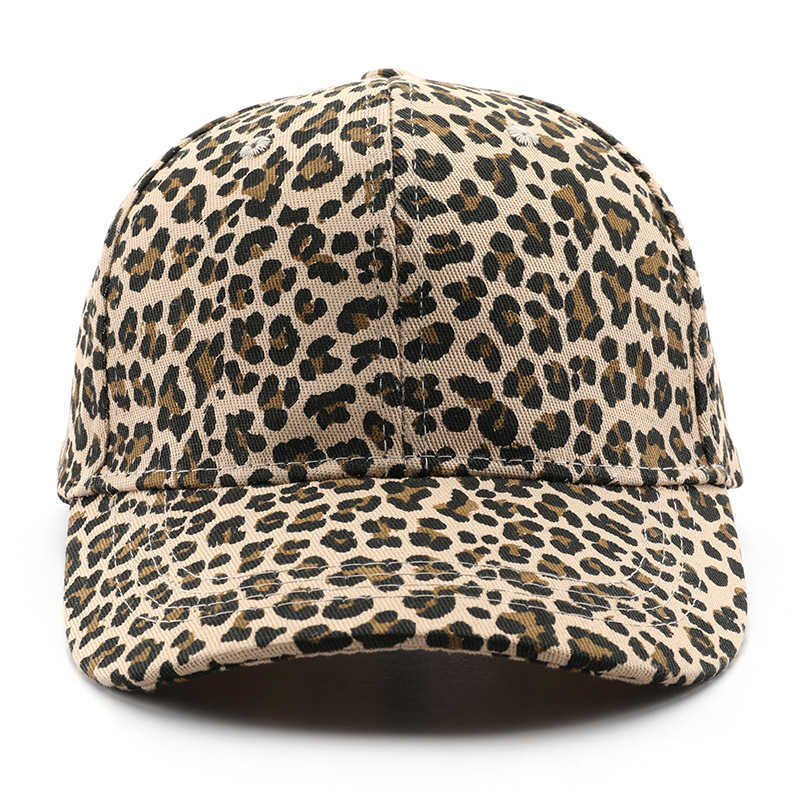 Womens Spring and Autumn Fashion Leopard Print Solid Color Baseball Cap Outdoor Mens Sports Casual Sunshade Trendy Duckbill Cap H251020
