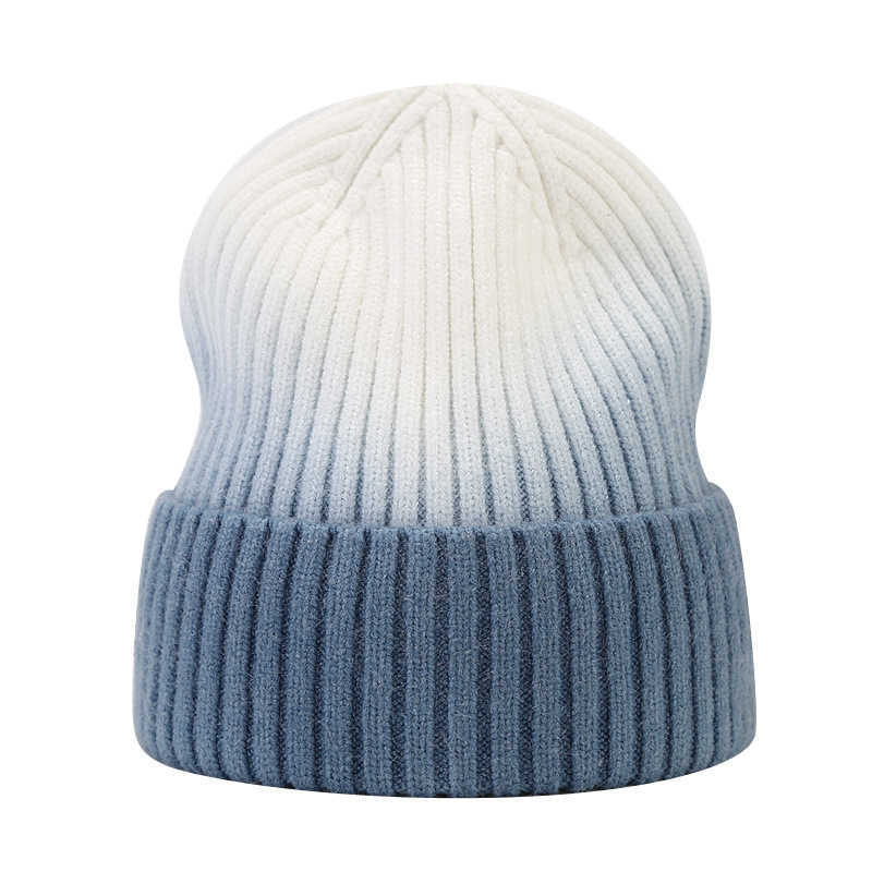 Fashion Knitted Hat for Women Trendy Rolled Edge Woolen Autumn Winter Outdoor Warm Ear Protection Hat H251020